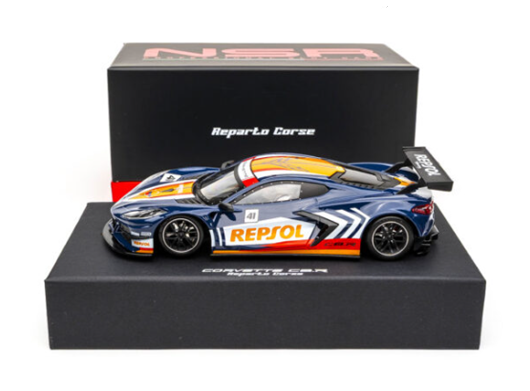 NSR 0441RCW-SW - Corvette C8.R - Repsol Livery - Blue #41 - REPARTO CORSE for Wood Tracks