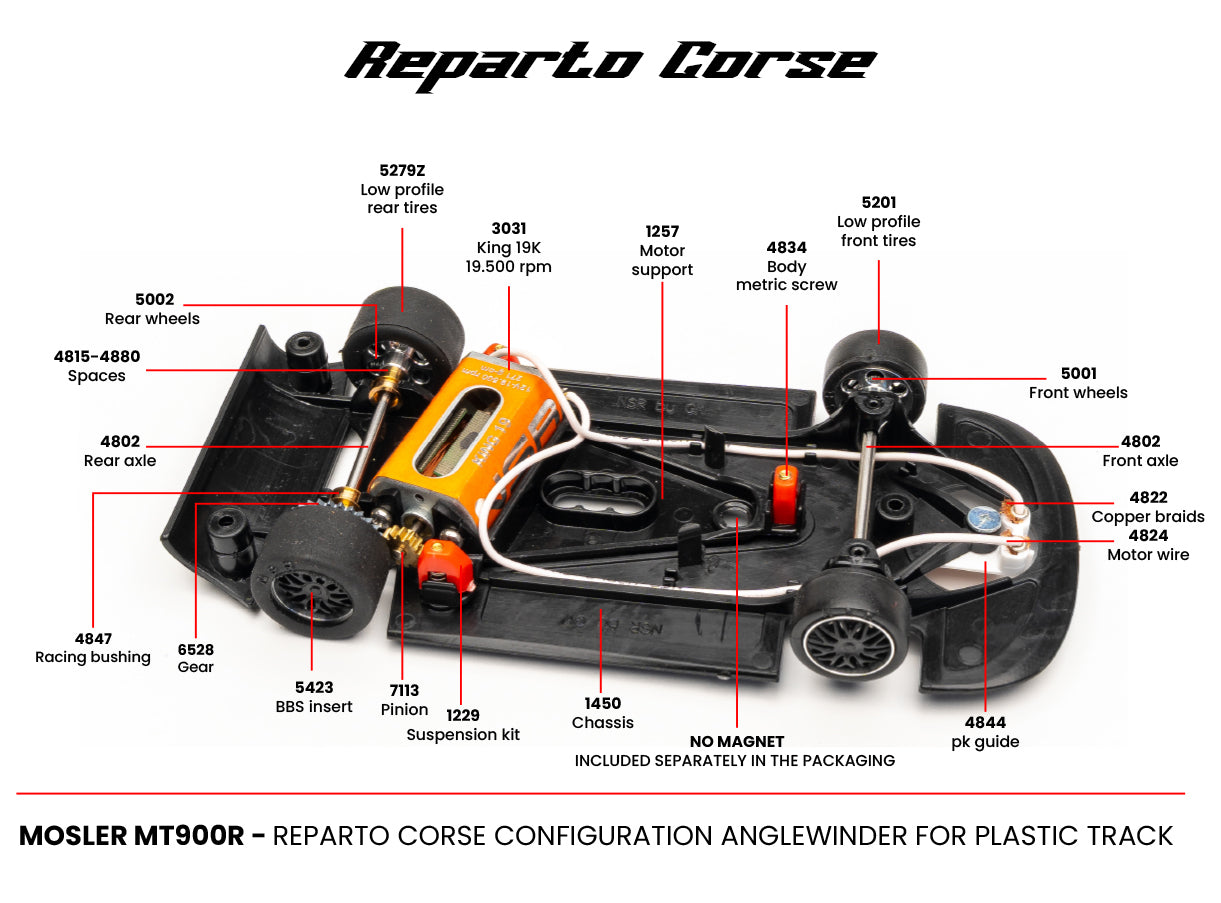 NSR 0445RCP-AW - Mosler MT900R - Rocking Angel #2 - REPARTO CORSE for Plastic Tracks