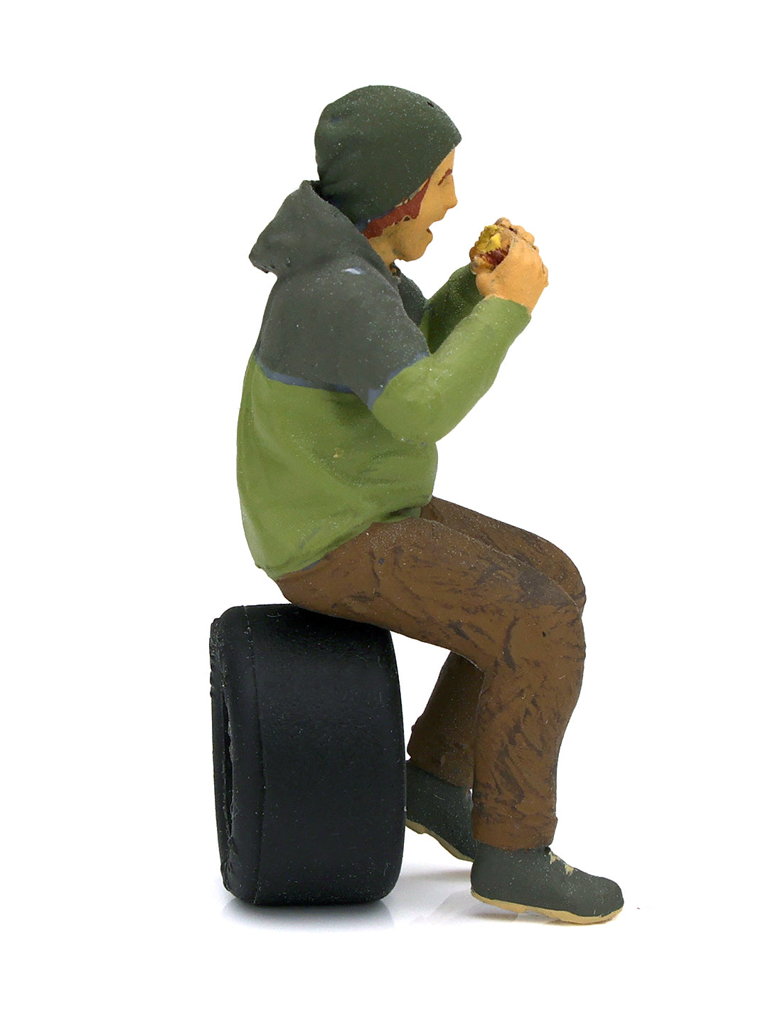 Tara Figures TAR007 - Seated Young Man Eating Cheeseburger