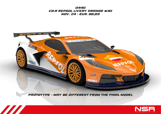 NSR 0440AW - PRE-ORDER NOW! - Corvette C8.R - Repsol Orange #40