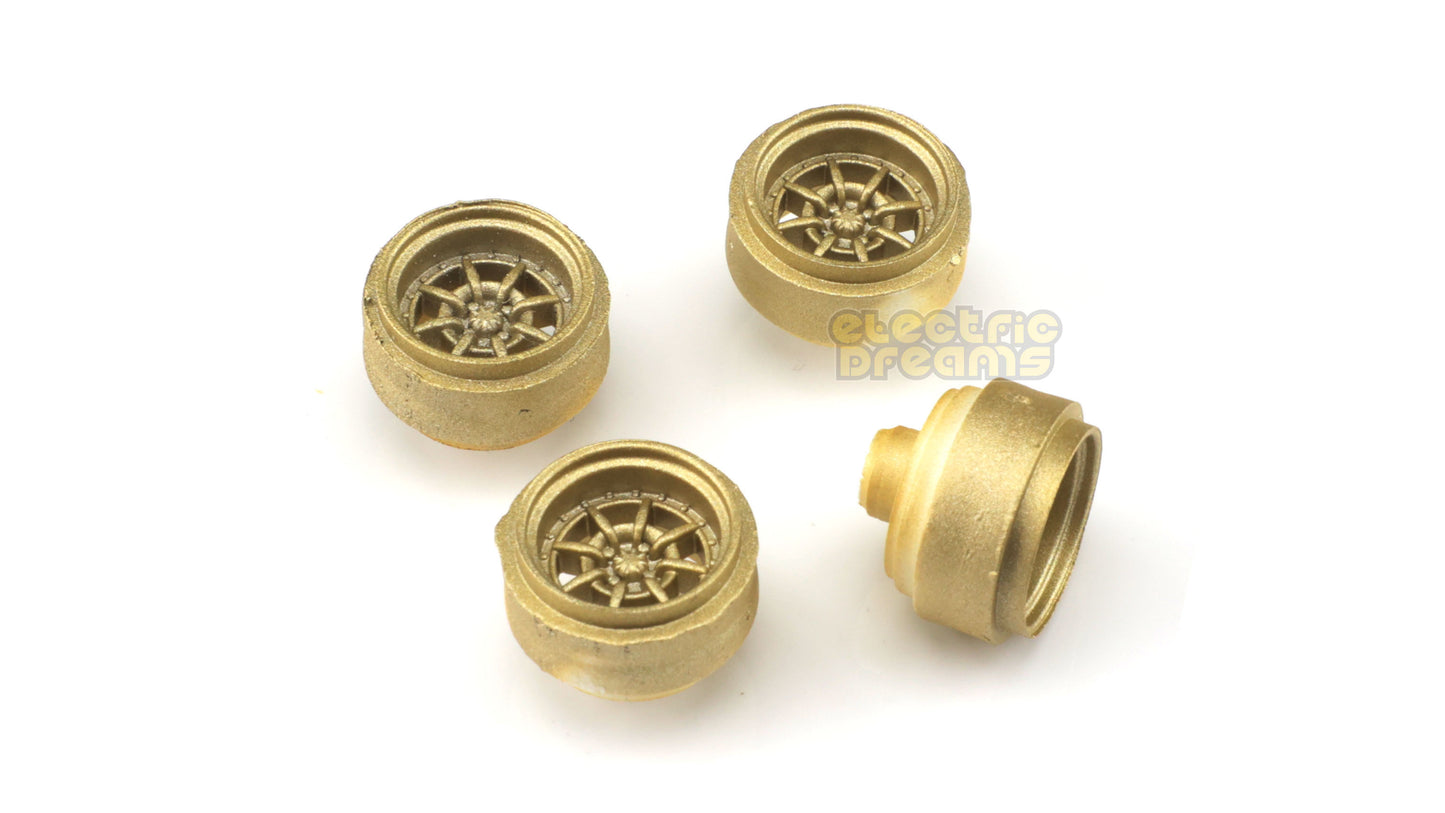 TeamSlot 59036 - Pack of 4 Wheels - Braid Series 1R Gold Rears