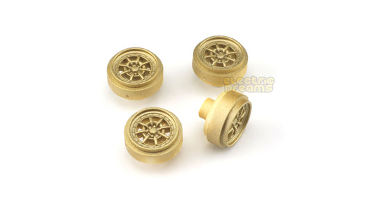 TeamSlot 59035 - Pack of 4 Wheels - Braid Series 1R Gold Fronts