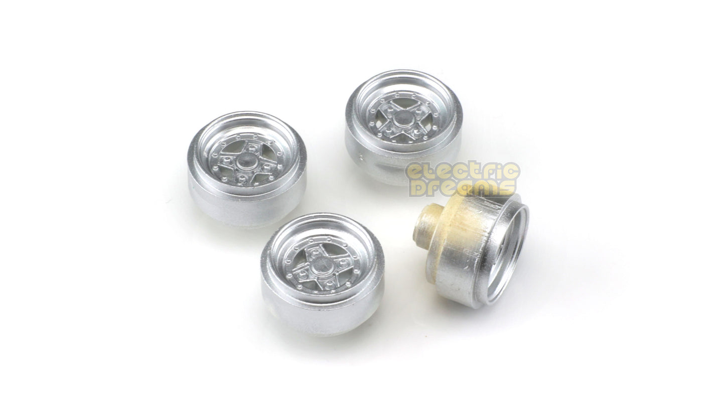 TeamSlot 59033 - Pack of 4 Wheels - Gotti 73A Silver