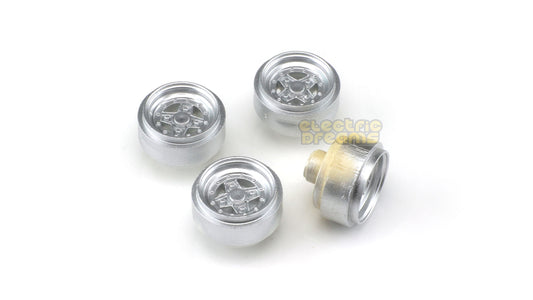 TeamSlot 59033 - Pack of 4 Wheels - Gotti 73A Silver