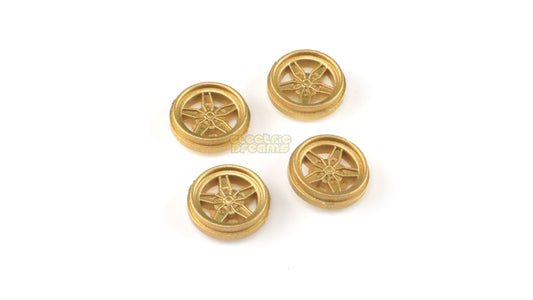 TeamSlot T15012 - 15mm Pro Wheel Inserts - Lancia Stratos Rear Gold - pack of 4