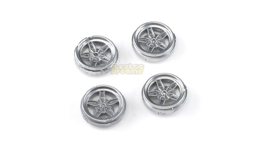 TeamSlot T15011 - 15mm Pro Wheel Inserts - Lancia Stratos Rear Silver - pack of 4