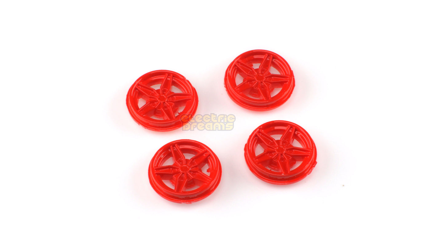 TeamSlot T15004 - 15mm Pro Wheel Inserts - Lancia Stratos Front Red - pack of 4