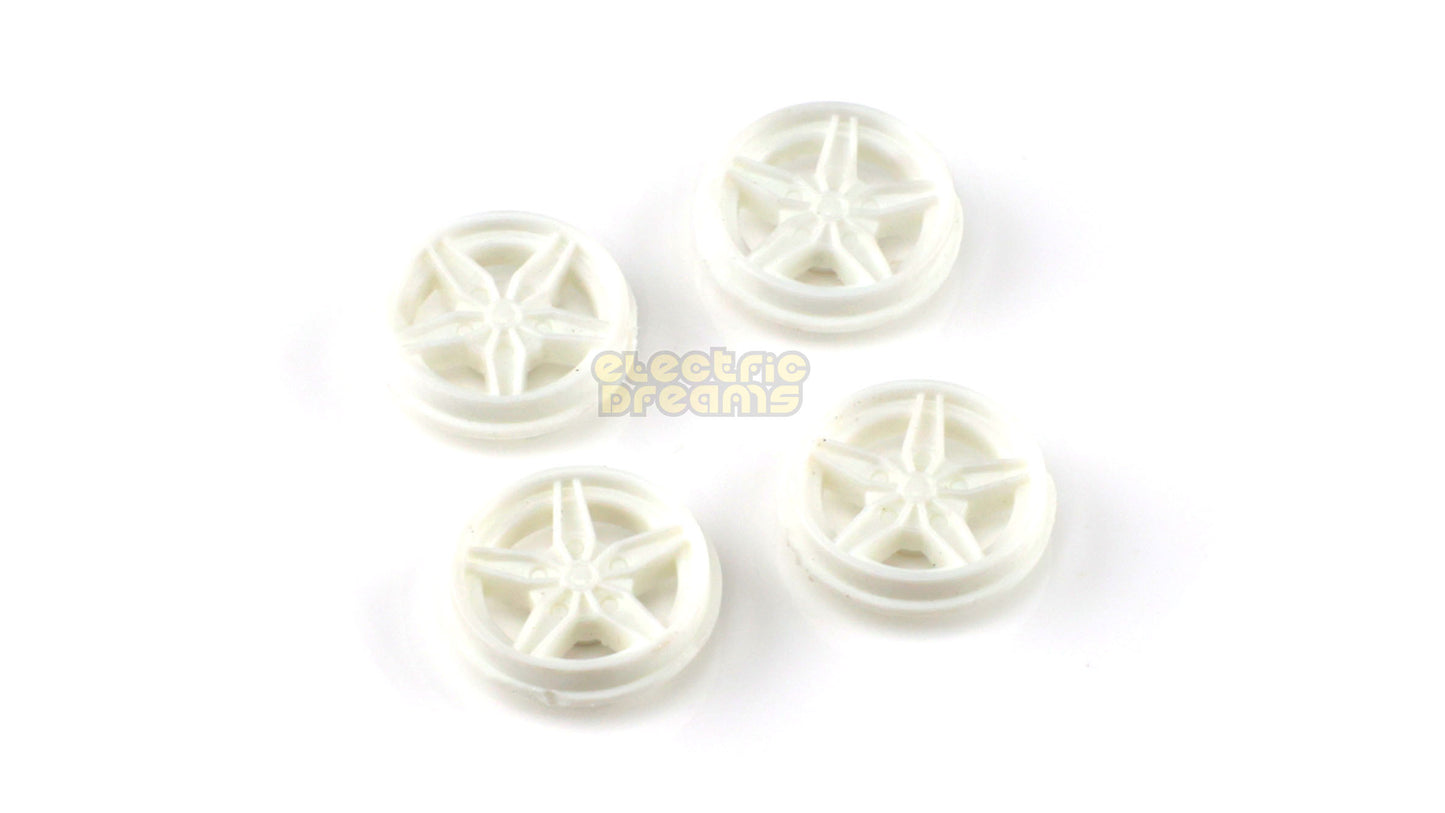 TeamSlot T15002 - 15mm Pro Wheel Inserts - Lancia Stratos Front White - pack of 4