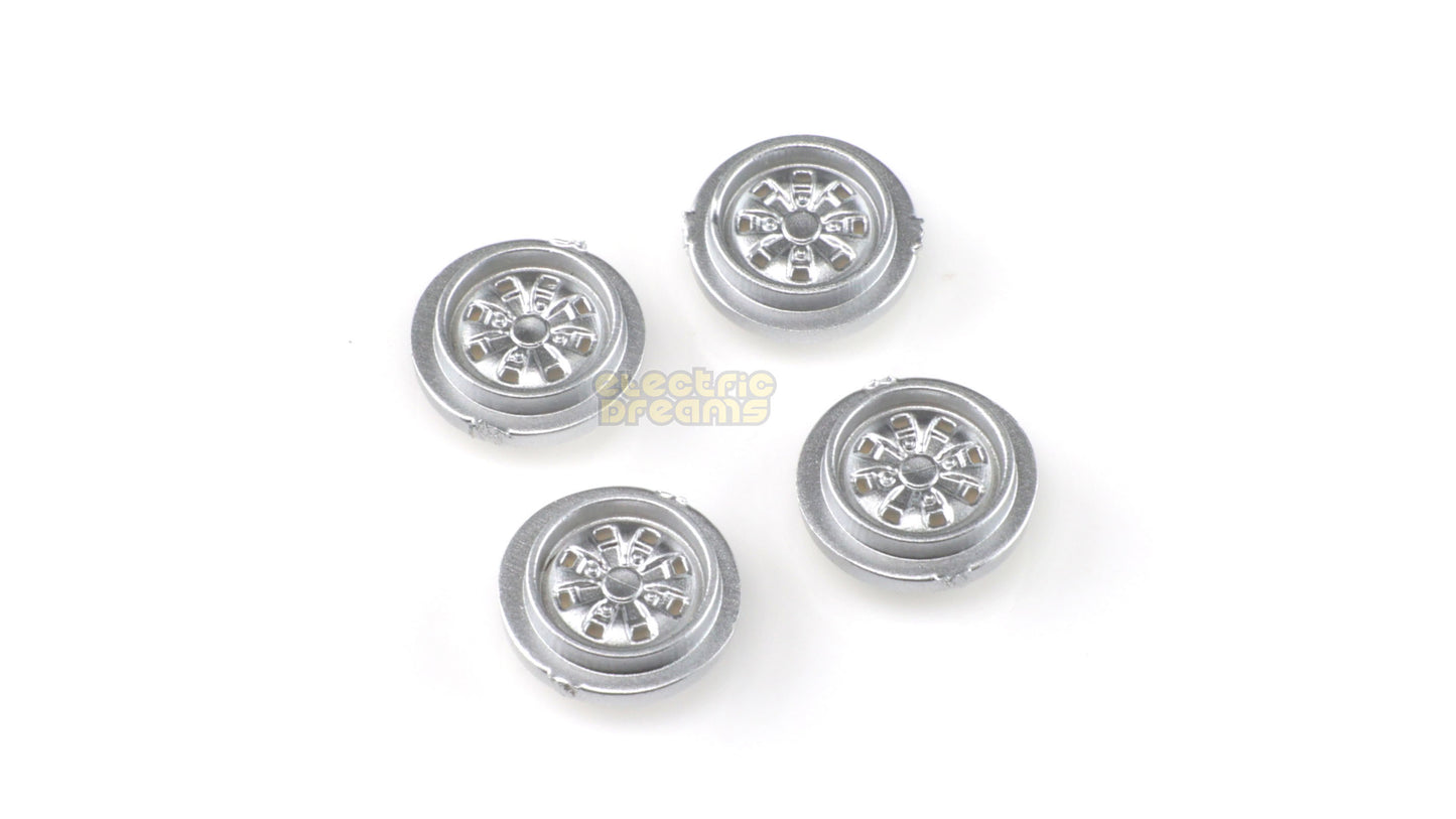 TeamSlot T13019 - 13mm Pro Wheel Inserts - Ford MKII Sport Silver - pack of 4