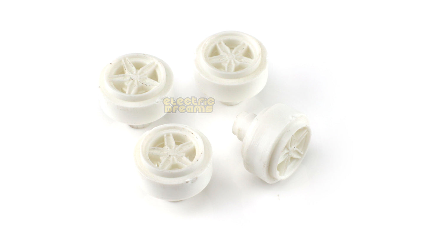 TeamSlot L15002 - 15mm Pro Plastic Wheels - Lancia Stratos - Fronts White - pack of 4