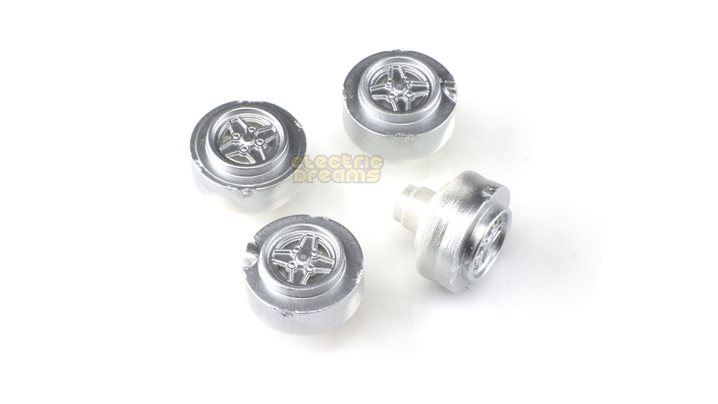 TeamSlot L13011 - 13mm Pro Plastic Wheels - Ford MKII RS Silver - pack of 4