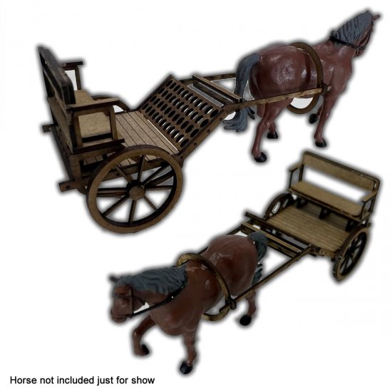 Magnetic Racing MRA053-CART - Single Horse Cart Single Axle (Pair)