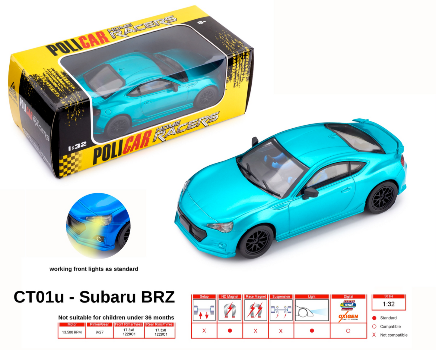 Policar PCT01U - Subaru BRZ Cyan