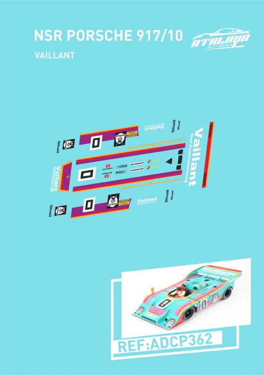 Atalaya Decals ADCP362 NSR Porsche 917/10, Vaillant