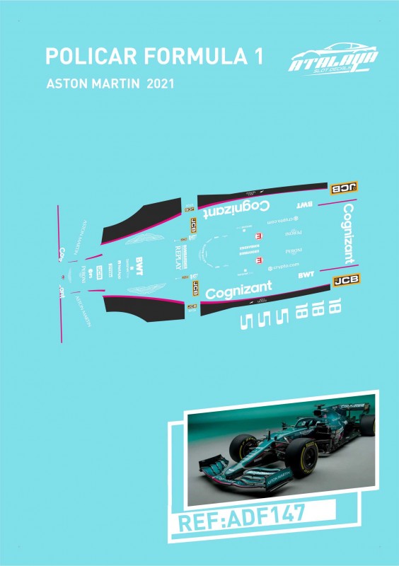 Atalaya Decals ADF147 - For Policar F1 - Aston Martin 2021