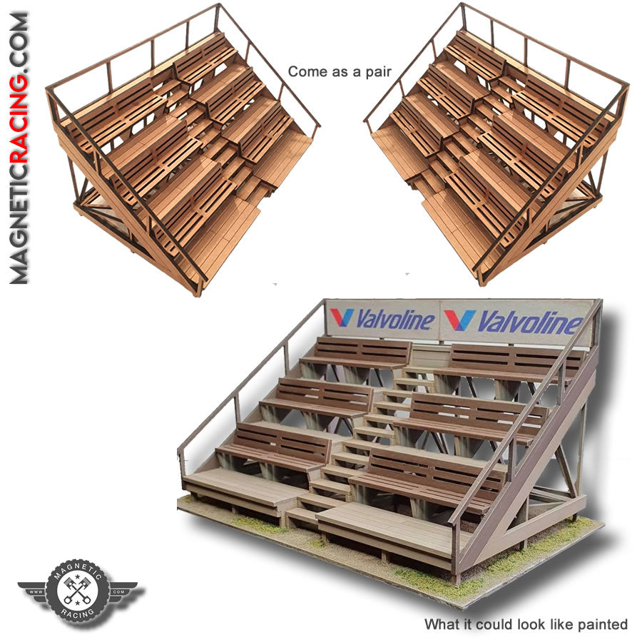 Magnetic Racing MRA012-164 - Small Spectator Stands (Pair)
