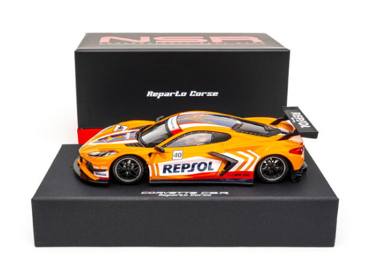 NSR 0440RCP-AW - Corvette C8.R - Repsol Livery - Orange #40 - REPARTO CORSE for Plastic Tracks