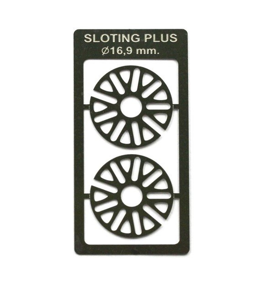 Sloting Plus SP029908 - BBS Hubcaps + Brake Discs - for 16.9mm wheels
