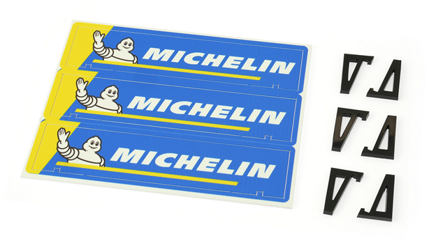 Scaleauto SC-10240D - Billboard Panel with Supports - Michelin - pack of 3