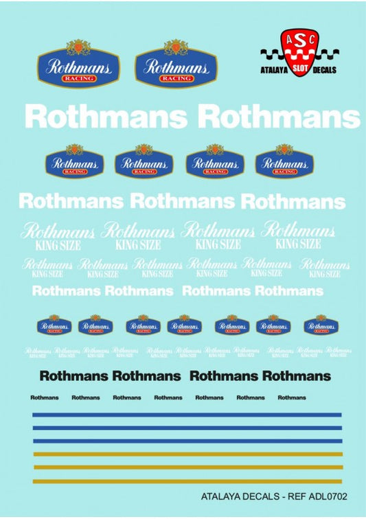 Atalaya Decals ADL0702 Rothmans