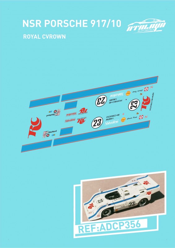 Atalaya Decals ADCP356 NSR Porsche 917/10, Royal Crown #23