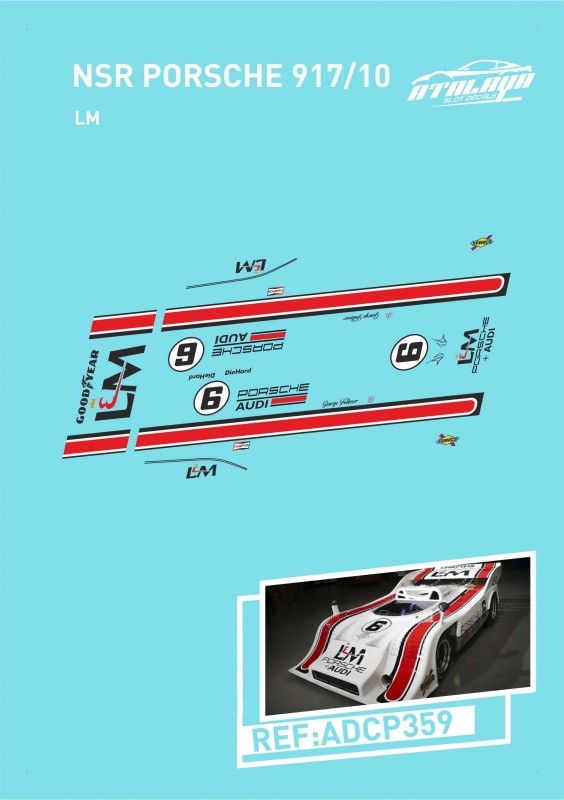 Atalaya Decals ADCP359 NSR Porsche 917/10, LM