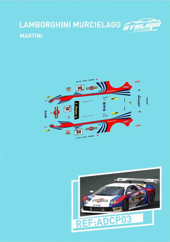 Atalaya Decals ADCP03 Lamborghini Murcielago, Martini