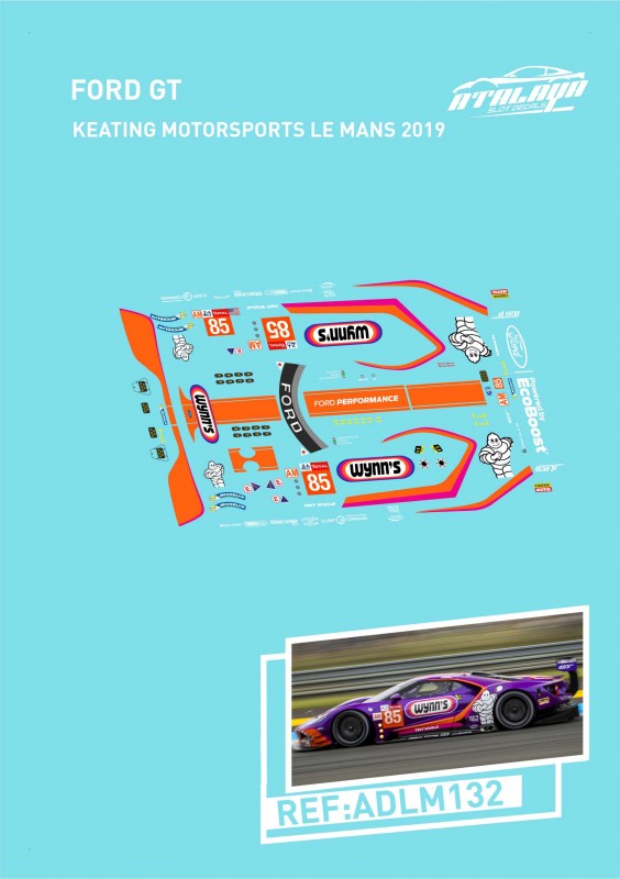 Atalaya Decals ADLM132 Ford GT, Keating Motorsports, Le Mans 2019