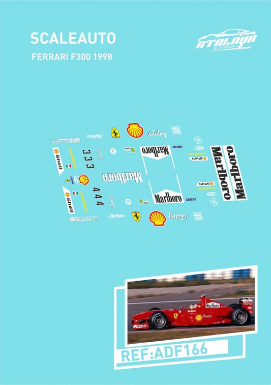 Atalaya Decals ADF166 - For Scaleauto F1 - Ferrari F300