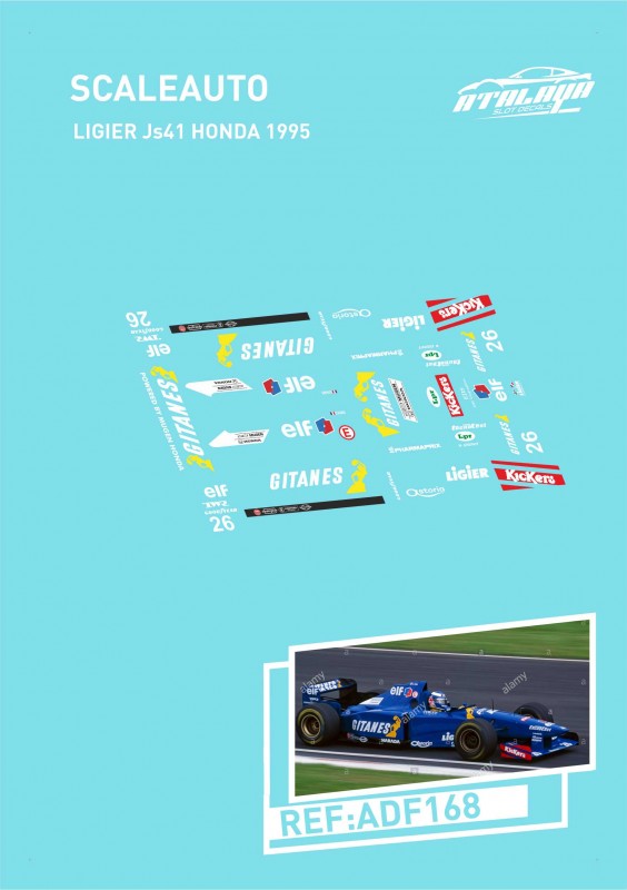 Atalaya Decals ADF168 - For Scaleauto F1 - Ligier JS41