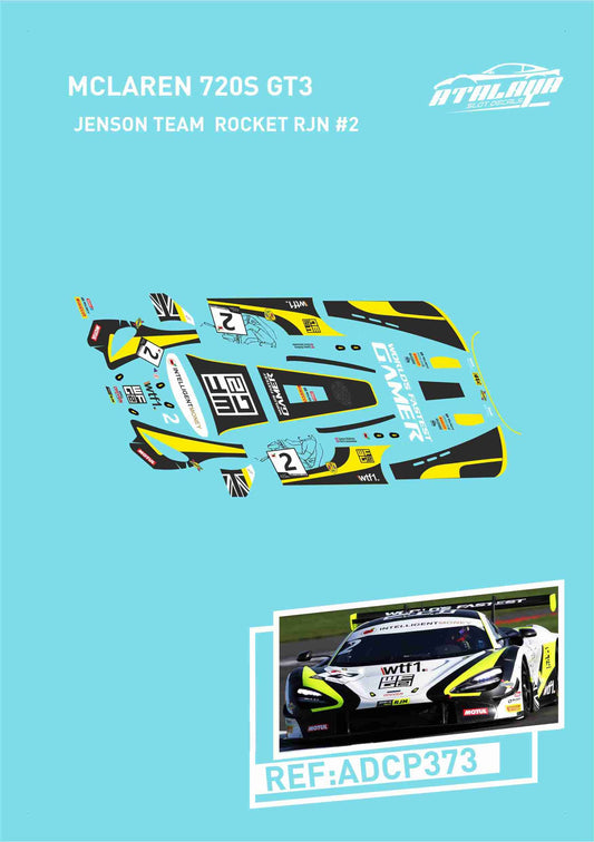 Atalaya Decals ADCP373 - For NSR McLaren 720S GT3 - Jenson Team Rocket RJN #2