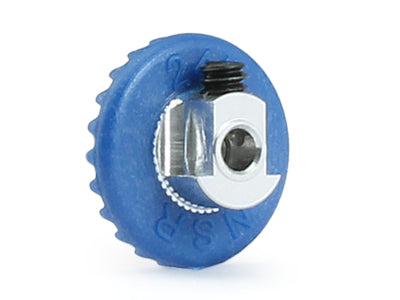 NSR6324EVO 3/32 INLINE soft plastic Gear 24t EVO Blue with NEW aluminum ultralight & balanced hub .050" screw