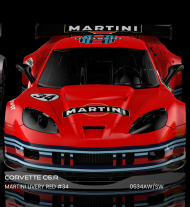 NSR 0534SW - PRE-ORDER NOW! - Corvette C6R - Martini Red #34