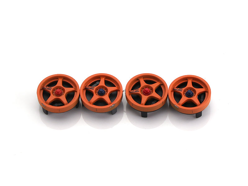 MR Slotcar MR7803 - Wheel Inserts/Brake Discs pack of 4 - F1 GTR - Orange