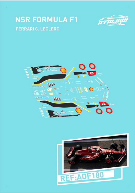 Atalaya Decals ADF180 - For NSR F22 - Ferrari - Charles Leclerc