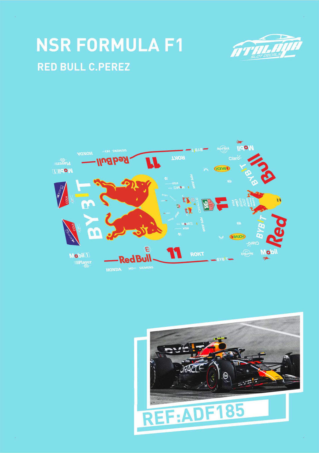 Atalaya Decals ADF185 - For NSR F22 - Red Bull - Sergio Pérez