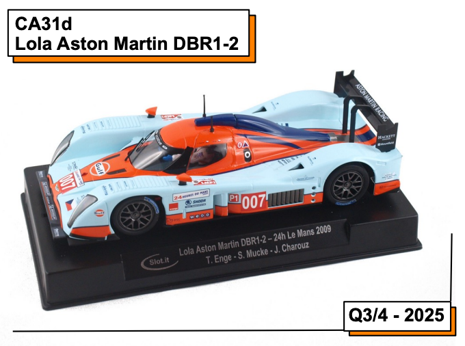 Slot.it CA31D - PRE-ORDER NOW! - Lola Aston Martin DBR1-2 - Gulf #007 - '09 Le Mans