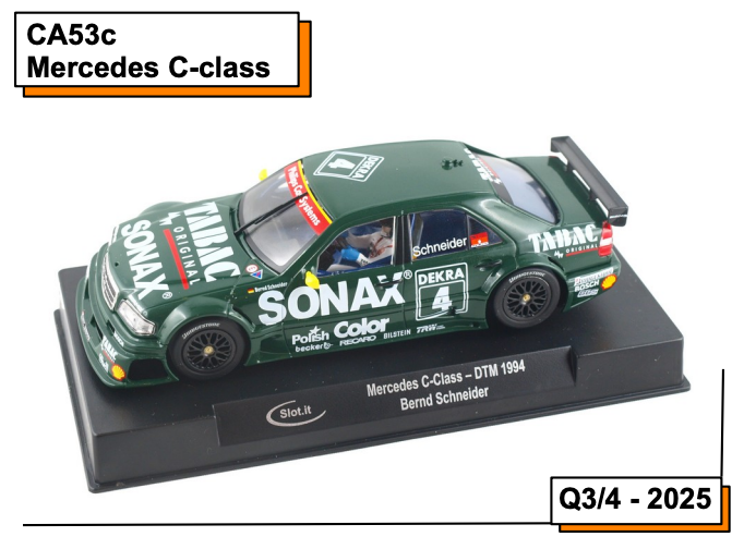 Slot.it CA53C - PRE-ORDER NOW! - Mercedes C-Class - SONAX #4 - '94 DTM