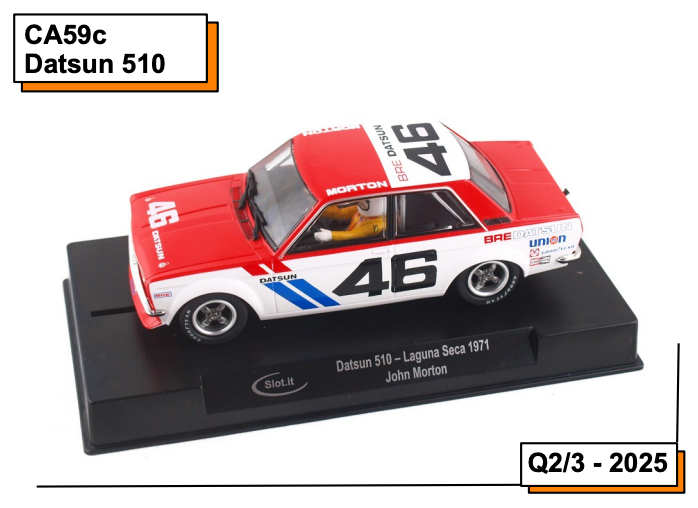 Slot.it CA59C - PRE-ORDER NOW! - Datsun 510 - John Morton #46 - '71 Laguna Seca