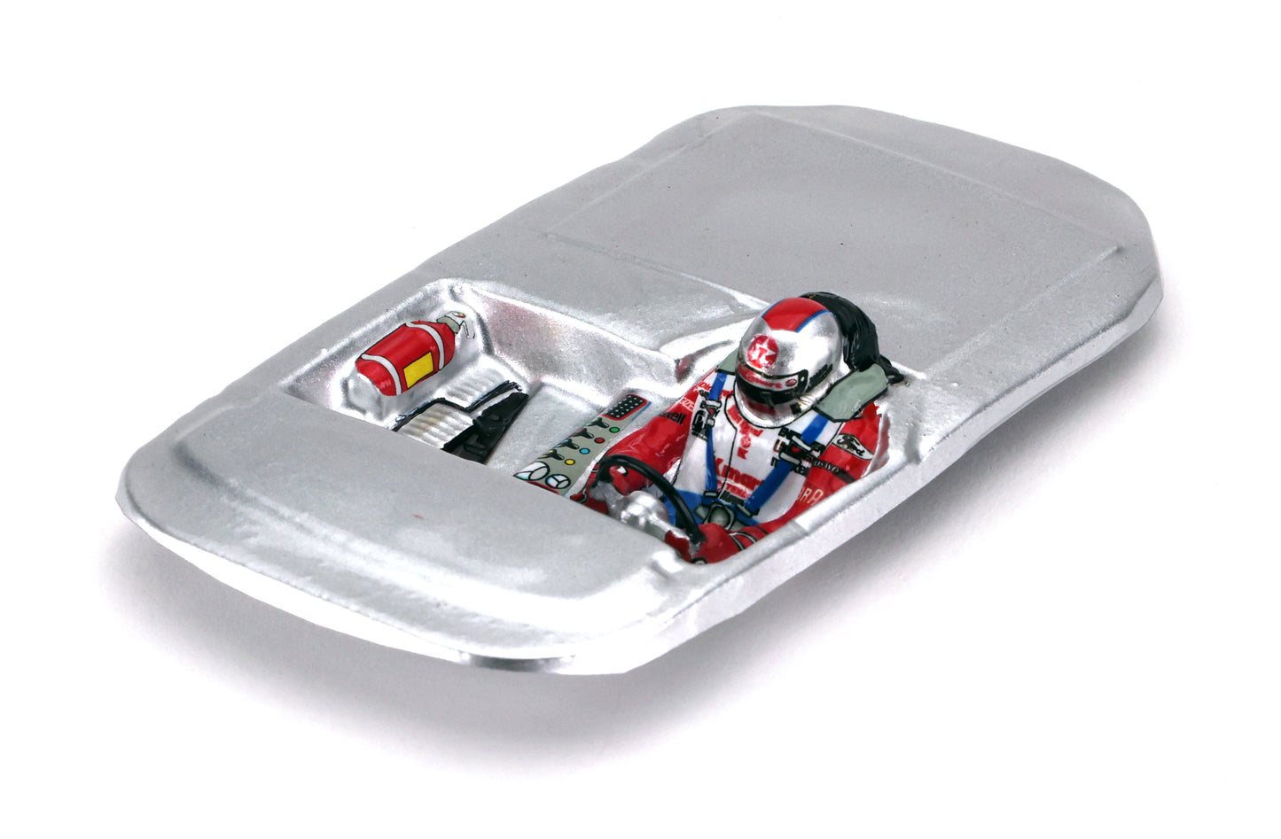 Interlagos Miniatures IM02L24S - Painted Lexan Driver - Mario Andretti - 1/24 Silver