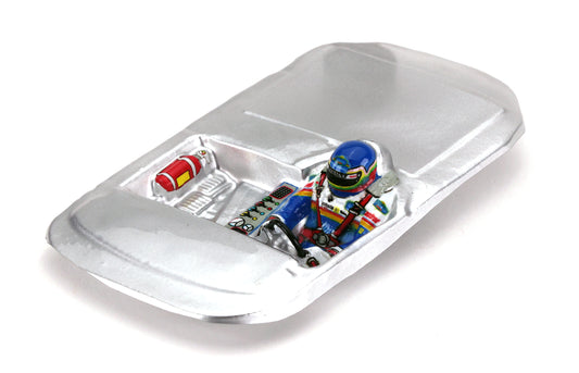 Interlagos Miniatures IM05L24S - Painted Lexan Driver - Jacques Villeneuve - 1/24 Silver