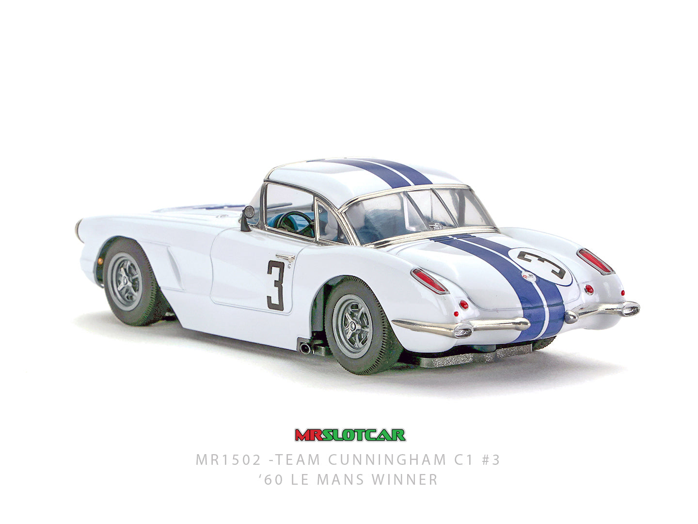 MR Slotcar MR1502 - PRE ORDER NOW! - Team Cunningham C1 #3 - ’60 Le Mans Winner - New Metal Chassis