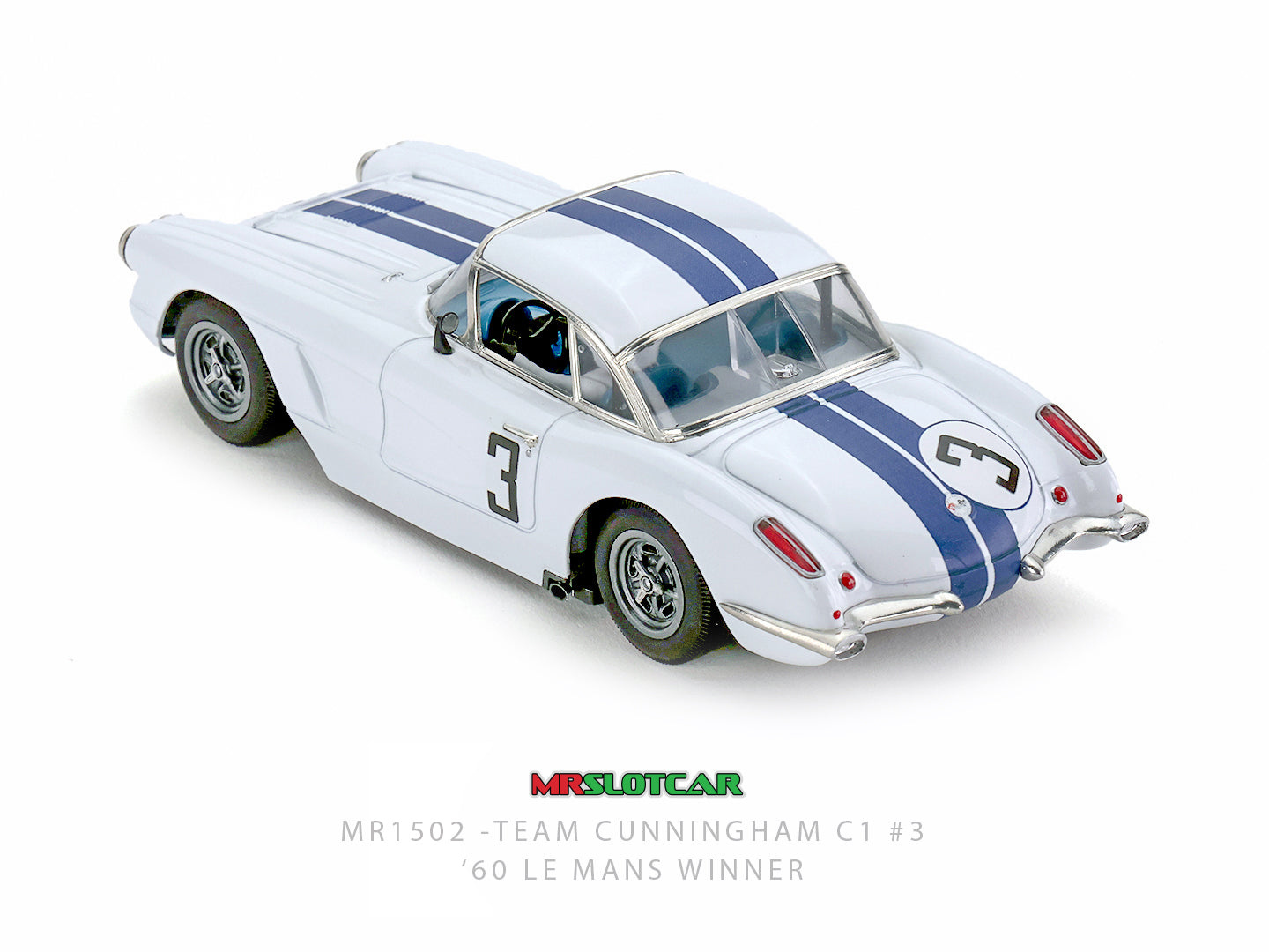 MR Slotcar MR1502 - PRE ORDER NOW! - Team Cunningham C1 #3 - ’60 Le Mans Winner - New Metal Chassis