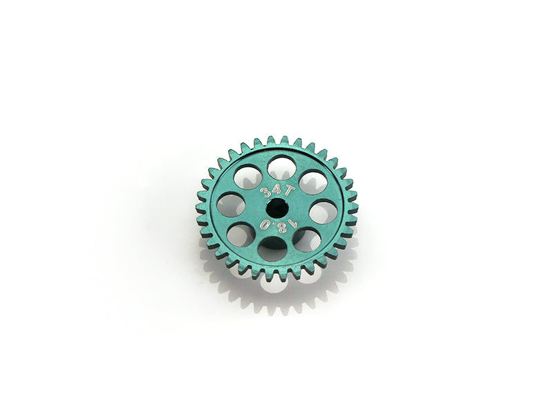 MR Slotcar MR6234 - Sidewinder Gear-34Tx18.0mm-ERGAL Green-3/32" axle