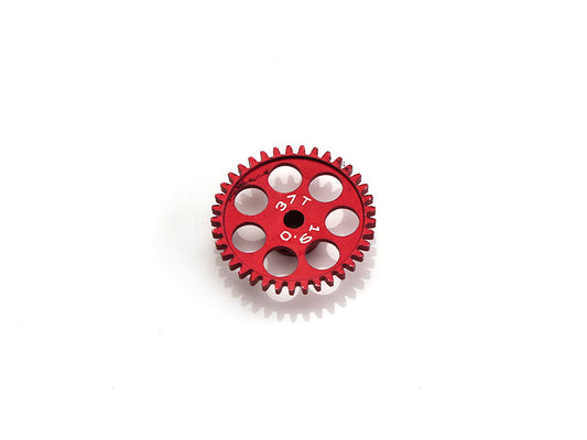 MR Slotcar MR6337 - Sidewinder Gear-37Tx19.0mm-ERGAL Red-3/32" axle