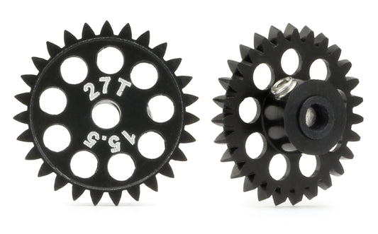 MR Slotcar MR6627R - Anglewinder Gear-27Tx15.5mm-ERGAL Black-3/32" axle