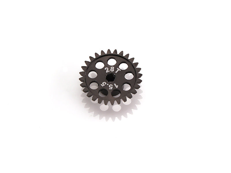 MR Slotcar MR6628R - Anglewinder Gear-28Tx15.5mm-ERGAL Black-3/32" axle