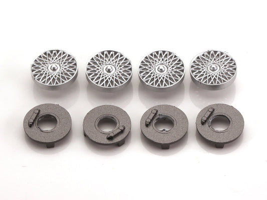 MR Slotcar MR7806 - Wheel Inserts/Brake Discs - pack of 4 - XJ220 BBS Style - Silver