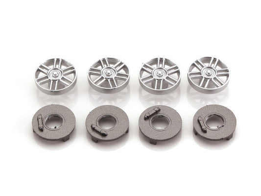 MR Slotcar MR7809 - Wheels Inserts/Brake Discs - pack of 4 - XJ220 "12 Spoke" - Silver