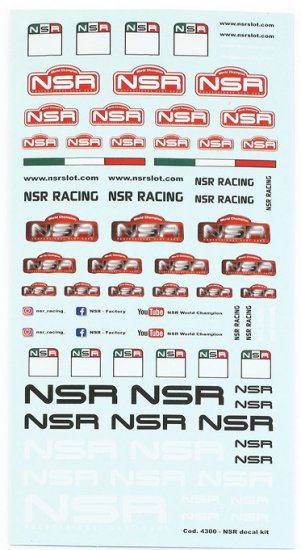 NSR4300 NSR PROFESSIONAL DECALS KIT (15x8cm ) - EVO VERSION